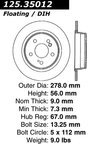 Centric 125.35012 Disc Brake Rotor - Rear - view 6