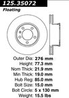 Centric 125.35072 Disc Brake Rotor - Front - view 4