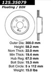 Centric 125.35079 Disc Brake Rotor - Rear - view 6