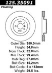 Centric 125.35091 Disc Brake Rotor - Front - view 6