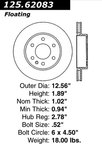 Centric 125.62083 Disc Brake Rotor - Rear - view 6