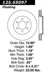 Centric 125.65097 Disc Brake Rotor - Front - view 2