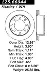 Centric 125.66044 Disc Brake Rotor - Rear - view 6
