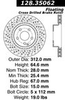 Centric 128.35062 Disc Brake Rotor - Front - view 2