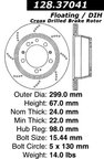 Centric 128.37041 Disc Brake Rotor - Rear - view 6