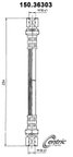 Centric 150.36303 Brake Hydraulic Hose - Rear or Rear Upper - view 1