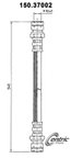 Centric 150.37002 Brake Hydraulic Hose - Front - view 1