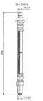 Centric 150.39301 Brake Hydraulic Hose - Rear - view 1