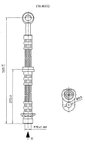 Centric 150.40332 Brake Hydraulic Hose - Rear - view 1