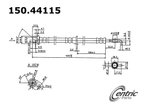 Centric 150.44115 Brake Hydraulic Hose - Front Right - view 1