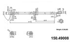 Centric 150.49008 Brake Hydraulic Hose - Front Left - view 1