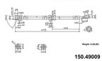 Centric 150.49009 Brake Hydraulic Hose - Front Right - view 1