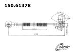Centric 150.61378 Brake Hydraulic Hose - Rear Left - view 1