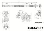 Centric 150.67337 Brake Hydraulic Hose - Rear - view 1