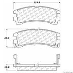 Centric 300.04010 Disc Brake Pad Set - Rear - view 1