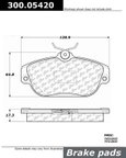 Centric 300.05420 Disc Brake Pad Set - Front - view 1