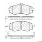 Centric 300.07000 Disc Brake Pad Set - Front - view 1