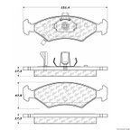 Centric 300.07660 Disc Brake Pad Set - Front or Rear - view 1