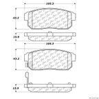 Centric 300.09000 Disc Brake Pad Set - Rear - view 1