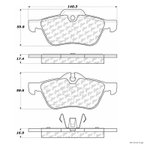 Centric 300.09390 Disc Brake Pad Set - Front - view 1