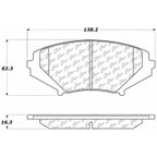 Centric 300.10090 Disc Brake Pad Set - Front - view 6