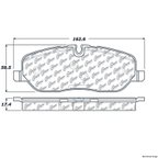 Centric 300.10980 Disc Brake Pad Set - Front - view 1