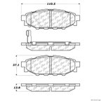 Centric 300.11140 Disc Brake Pad Set - Rear - view 1