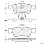 Centric 300.11220 Disc Brake Pad Set - Rear - view 1