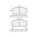 Centric 300.11250 Disc Brake Pad Set - Front - view 3