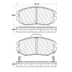 Centric 300.11250 Disc Brake Pad Set - Front - view 2