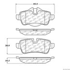 Centric 300.13090 Disc Brake Pad Set - Rear - view 1
