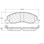 Centric 300.13990 Disc Brake Pad Set - Front - view 1
