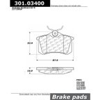 Centric 301.03400 Disc Brake Pad Set - Rear - view 5