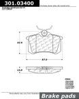 Centric 301.03400 Disc Brake Pad Set - Rear - view 1