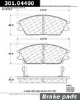 Centric 301.04400 Disc Brake Pad Set - Front - view 1