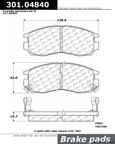 Centric 301.04840 Disc Brake Pad Set - Front - view 1