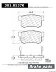 Centric 301.05370 Disc Brake Pad Set - Front or Rear - view 1