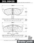 Centric 301.06420 Disc Brake Pad Set - Front - view 1