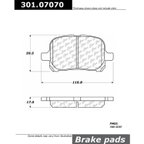 Centric 301.07070 Disc Brake Pad Set - Front - view 6