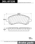 Centric 301.07220 Disc Brake Pad Set - Front - view 1