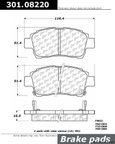 Centric 301.08220 Disc Brake Pad Set - Front - view 1
