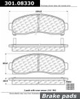 Centric 301.08330 Disc Brake Pad Set - Front - view 1