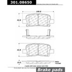 Centric 301.08650 Disc Brake Pad Set - Rear - view 6