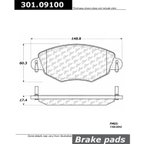 Centric 301.09100 Disc Brake Pad Set - Front - view 5