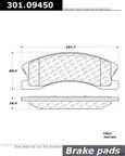 Centric 301.09450 Disc Brake Pad Set - Front - view 1