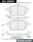 Centric 301.09690 Disc Brake Pad Set - Front - view 1