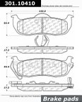 Centric 301.10410 Disc Brake Pad Set - Rear - view 1