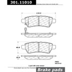 Centric 301.11010 Disc Brake Pad Set - Rear - view 5