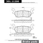 Centric 301.11200 Disc Brake Pad Set - Rear - view 5