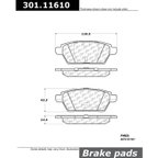 Centric 301.11610 Disc Brake Pad Set - Rear - view 6